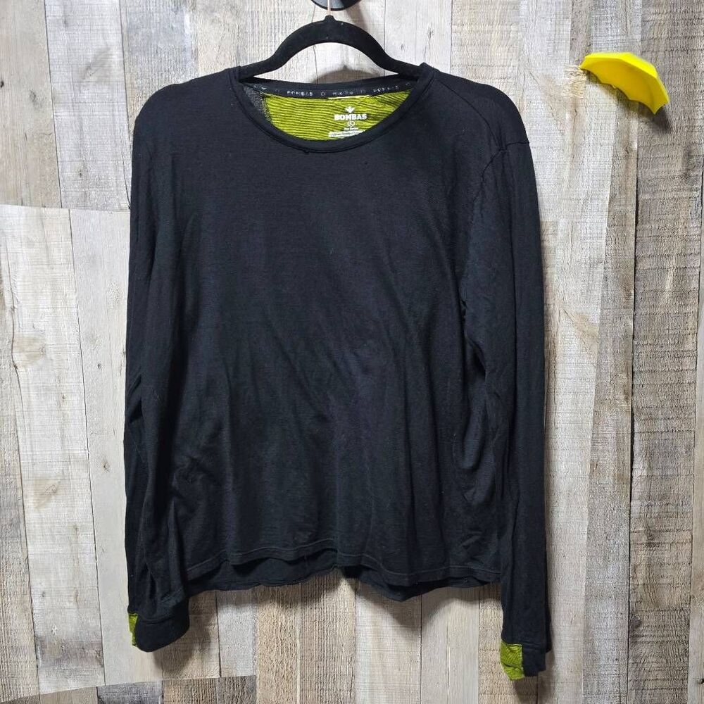 Bombas Black Merino Wool Blend Black Tee Large Outdoor Winter Minimalist Casual